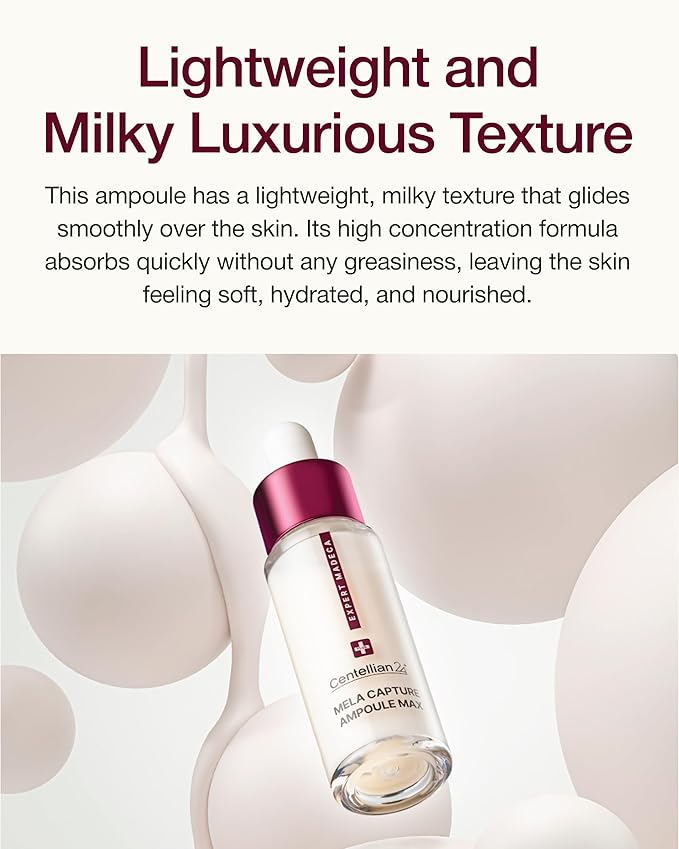 Centellian 24 Expert Madeca Mela Capture Ampoule Max (Madeca Mela 0.5fl oz) High Concentration Serum for Melanin Reduction, Wrinkle & Enhanced Skin Elasticity - TECA Centella Asiatica Extract