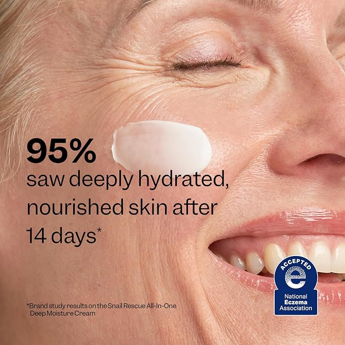 Peach Slices - Snail Rescue All-in-One Deep Moisture Cream (2.82 oz) - Snail Mucin - Intensive Hydration, Soft Skin - Squalane, Hyaluronic Acid & Cica - Vegan, Cruelty Free, Korean Skin Care & Beauty