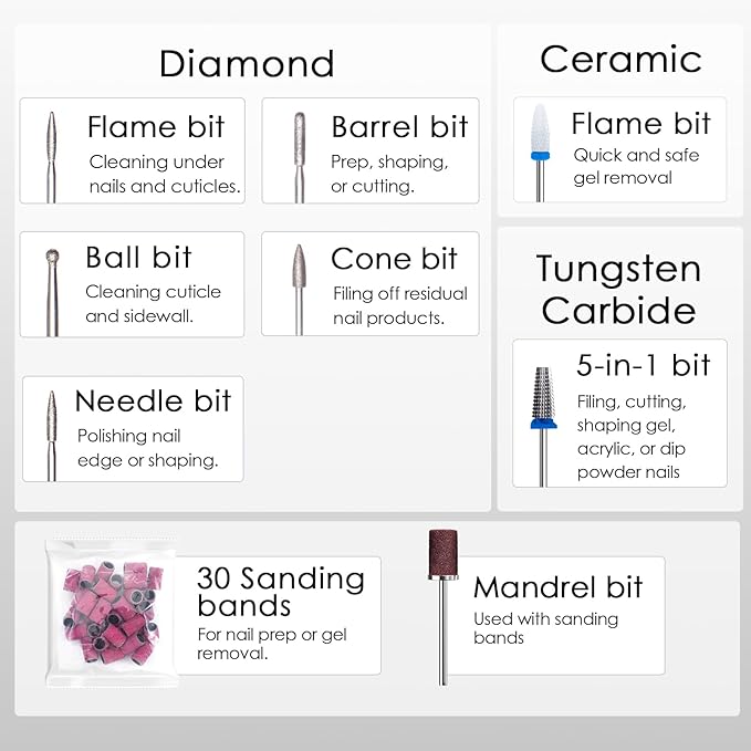 Delanie professional electric nail drill