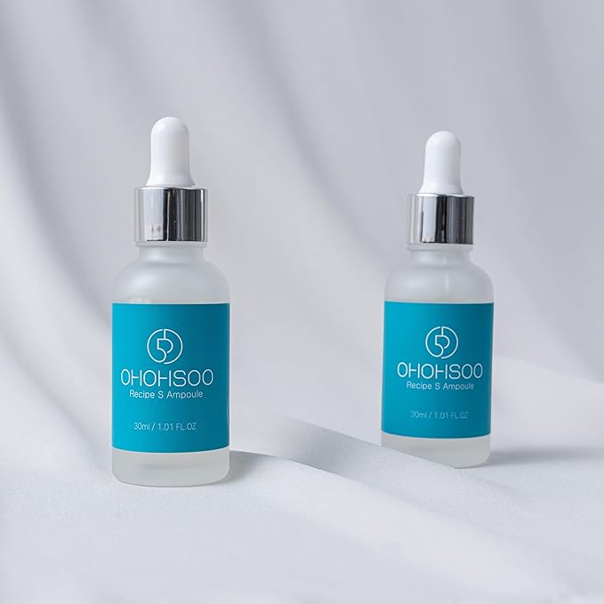 Recipe S Ampoule, Hyaluronic Acid, Brightening, Firming and Hydrating Wrinkle Care Korean Skincare 30ml / 1.01 fl.oz