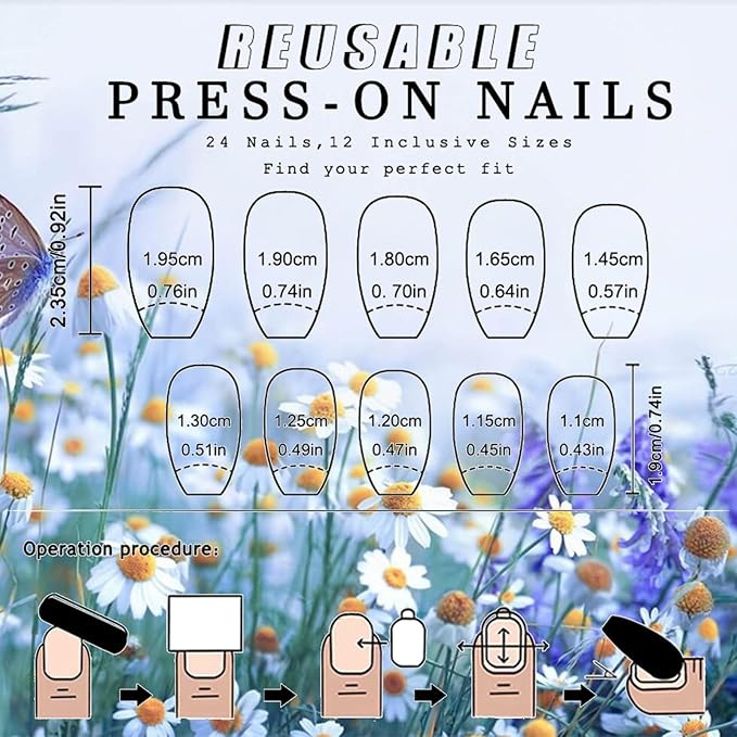 24Pcs Pink Gradient Press on Nails Sequin Gel Glue on Fingernails White Ombre Acrylic Full Cover Fake Nails Glossy Silver Glitter Medium Coffin False Nail Simple Stick on Nail for Holiday Manicure Art