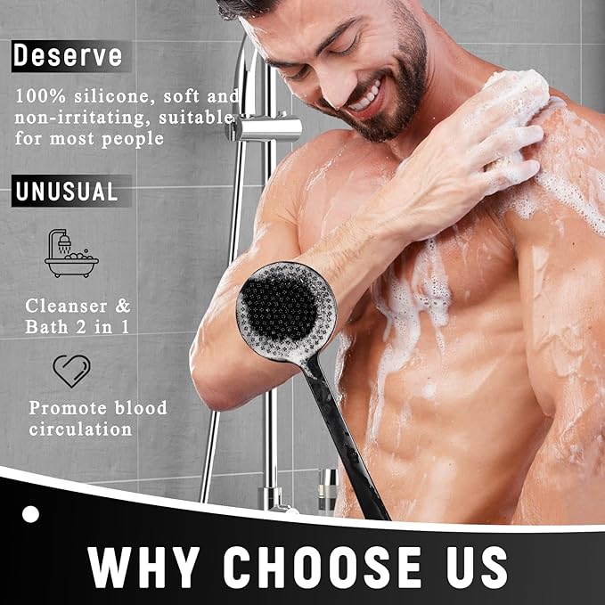 Vwmyq silicone back scrubber for