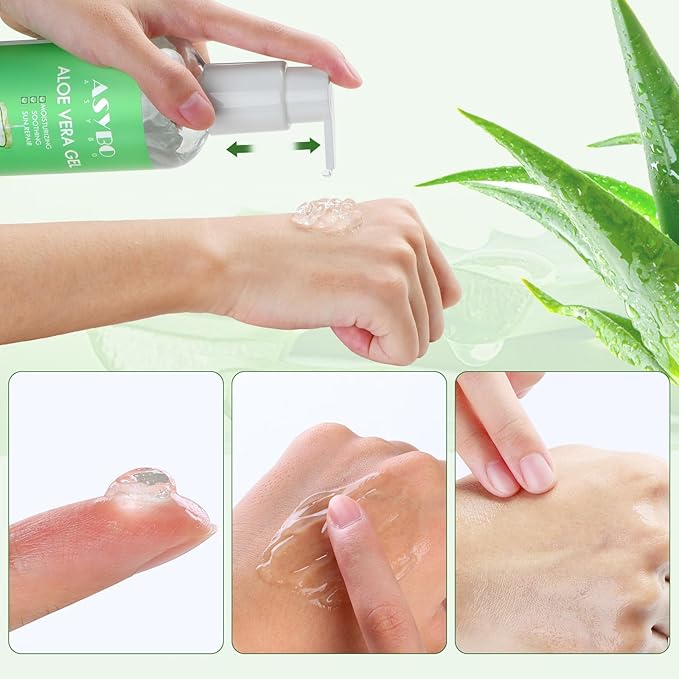 300 ml Aloe Vera Gel, 100% Natural Pure Aloe Vera Hydrating Facial Cream, Soothing & Moisturizing, After Sun Care, Reduce Acne, Repair Scars, Suitable for All Skin Types