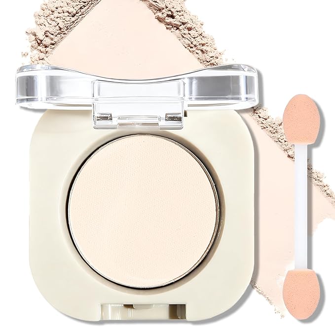 Beige Matte Eyeshadow Palette, Single Nude Eye Shadow Palette High Pigment sombras para ojos Mini Velvet Pressed Powder Eye Primer Eyeshadow Base Lightweight Blendable Travel-Friendly Makeup Kit