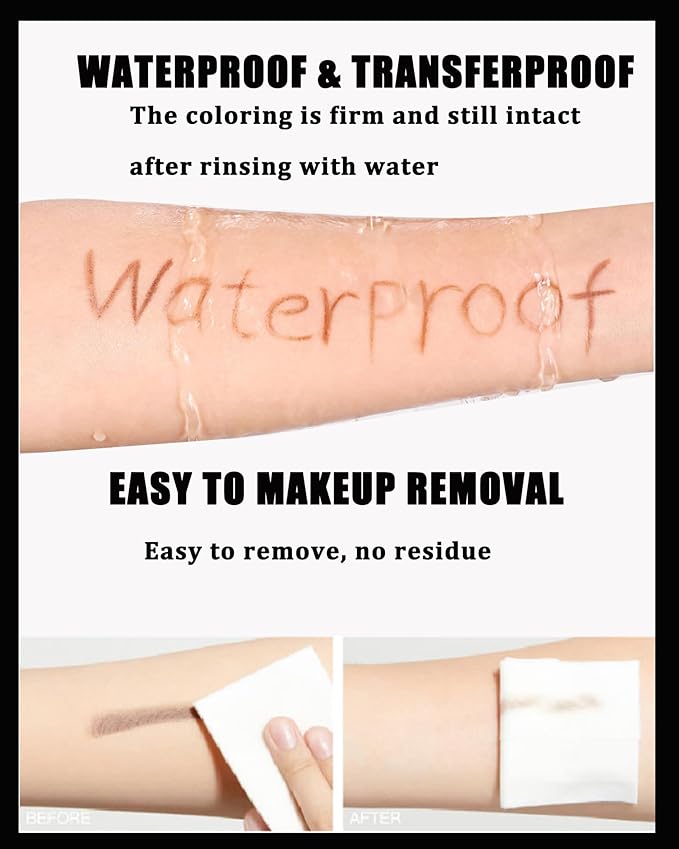 6 Pcs Waterproof Eyebrow Pencil Gray Set,Ultra Fine Professional Eyebrow Retractable Pencil Long Lasting Tinted Micro Brow Pen,Defines,Fills for Perfect&Tiny Brows Women Eye Makeup Gel Pencil-04