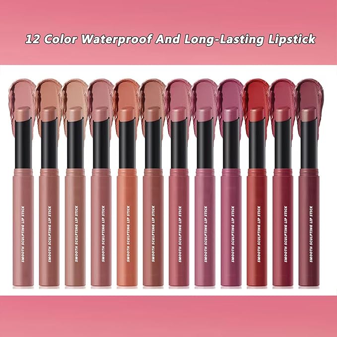 Brown Lipstick For Women Matte Highly Pigmented Lip stick Hypoallergenic Waterproof Long Lasting Lipsticks Quick Makeup Lightweight Portable # 06