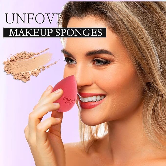 7-Pack Makeup Sponges Set, Cosmetic Sponge for Foundation & Concealer, Latex-Free Reusable Beauty Face Blender, Soft Makeup Blenders for Liquid, Cream, Powder Wet/Dry Application (Multi)