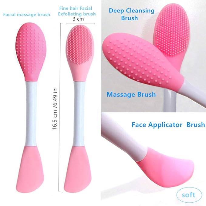 Facial Cleansing Brush pore scrubber for face,silicone face pore cleaning brush nose scrubber for blackhead,Face Mask Brush & Face Scrubber, For Exfoliating, Massaging,DIY Mask