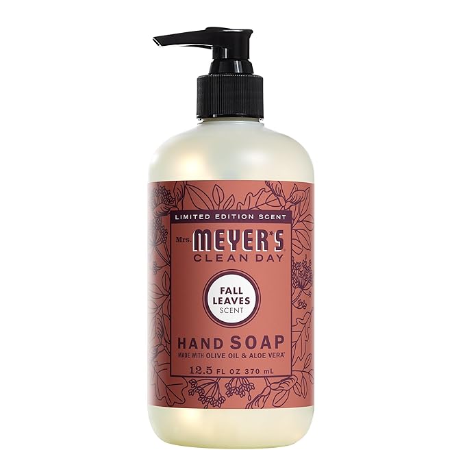 MRS. MEYER'S CLEAN DAY Liquid Hand Soap, Fall Leaves Scent, 12.5 fl oz (Pack of 1)