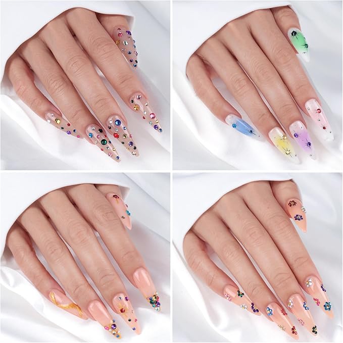 YGDZ Face Rhinestones Kit, Face Eye Gems for Makeup, Face Jewels Set with Face Makeup Glue, Nail Gems, Rhinestones for Body, Hair, Nail Art, Halloween Makeup for Women