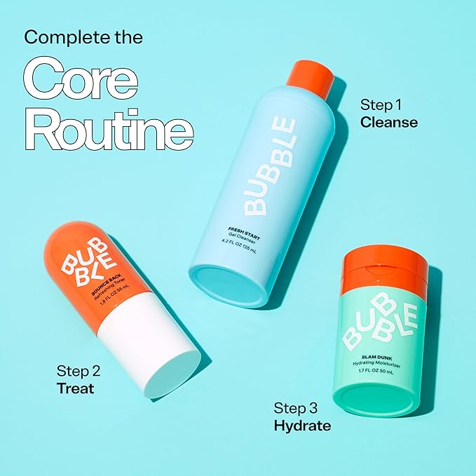 Bubble Skincare Slam Dunk Hydrating Face Moisturizer - Lightweight Face Lotion With Vitamin E + Aloe Vera - Daily Facial Moisturizer for Normal + Dry Skin - Skin Care with Blue Light Protection (50ml)