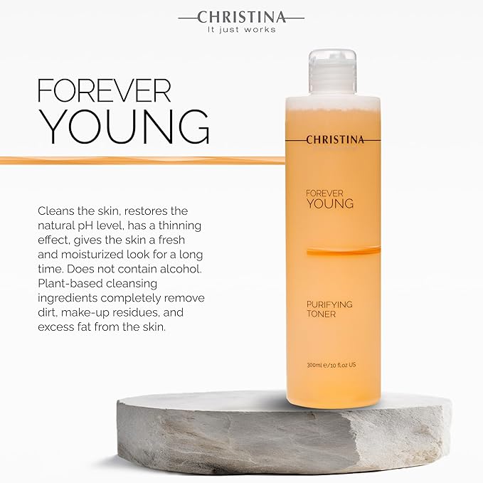 Christina Forever Young Balanced pH Toner for Face | Witch Hazel Facial Toner | Skin Purification and Refreshing Toning | Gentle Hydration and Effective Formula 300ml