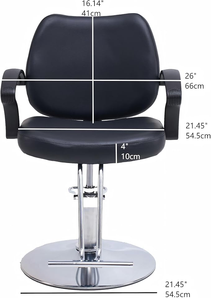 Barber Chair Salon Chair for Hair Stylist with Heavy Duty Hydraulic Pump,Height Adjustment 360° Rotation Shampoo Chair for Tattoo Shampoo Beauty Salon Equipment