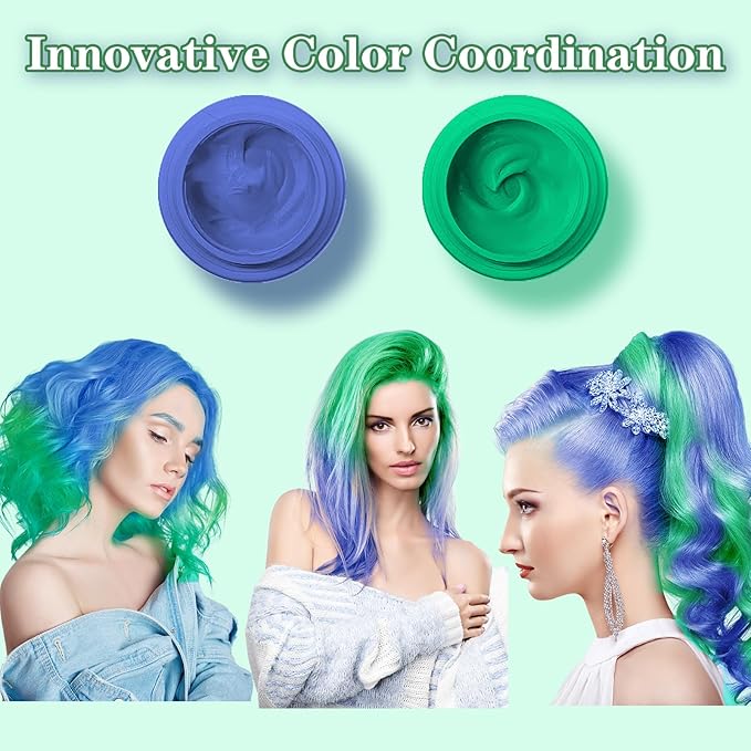 Green Hair Color Wax, Temporary