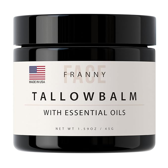 Beef Tallow For Face & Body | Grass Fed & Finished Beef Tallow Balm Infused with Essential Oils (Lavender, Jojoba) | Face Moisturizer to Revitalize and Nourish Skin - 2Oz
