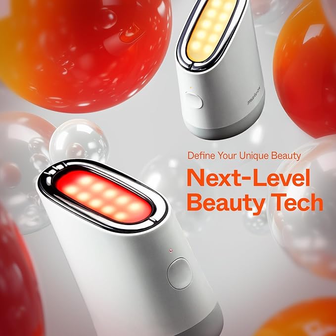 MakeOn Skin Light Therapy III - 5 in 1 Massager, Real Glow Skin Booster, Red Light LED for Face, Beauty Massager for Pore Tightening, Radiant, Firming, Korean Skin Care