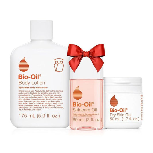 Bio-Oil Skincare Set, Trial Kit for Scars, Stretch Marks, and Dry Skin, 3 Piece Travel Size Kit