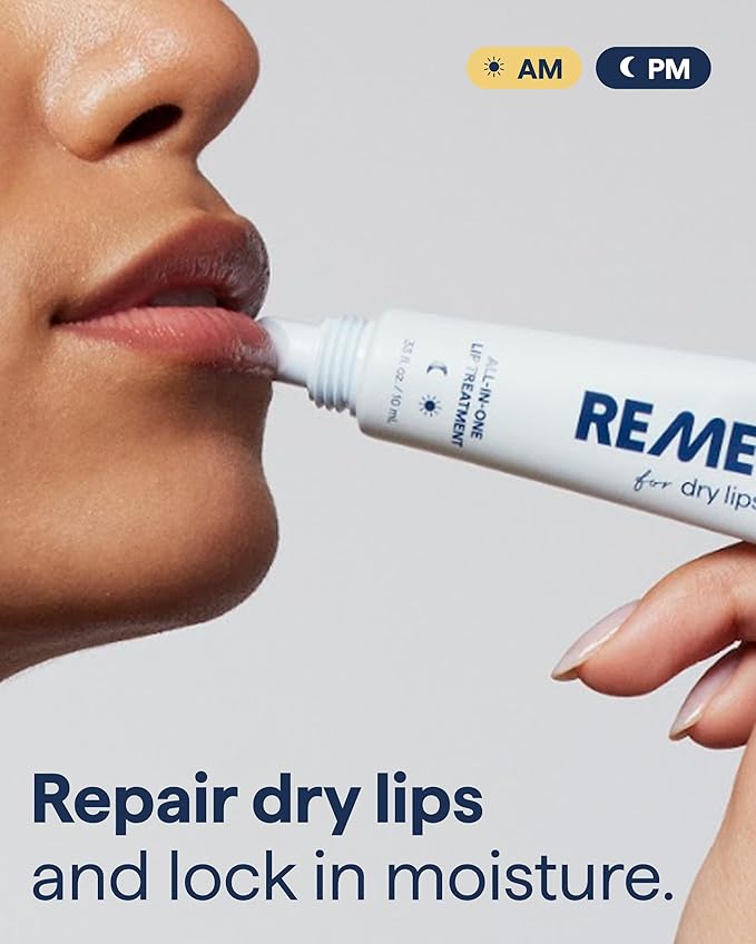 Remedy for Dry Lips - Hydrating and Healing Lip Balm Ointment with Ceramides, Peptides, and Dimethicone - Repairs Dry, Cracked Lips - By Dermatologist Dr. Shah