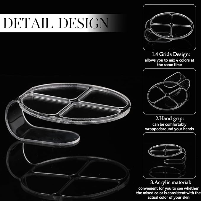 2 Pcs Makeup Hand Palette Foundation Palette Foundation