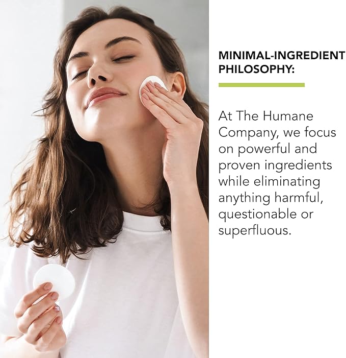 Humane Clarifying Toner Pads for Face - 2% BHA Liquid Salicylic Acid - Pore Minimizer and Facial Exfoliator - Gentle for All Skin Types - Removes Excess Oil, Dead Skin Cells, and Grime - 4 Ounce