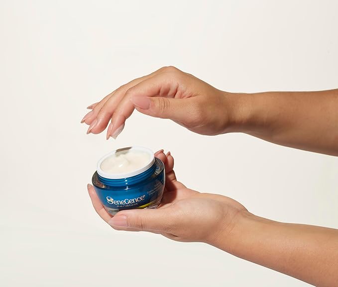 SeneGence Evening Moisturizer for Normal to Oily Skin, 1.66 Fl Oz, Hydrating Night Cream for Firmness, Radiance, and Texture Improvement