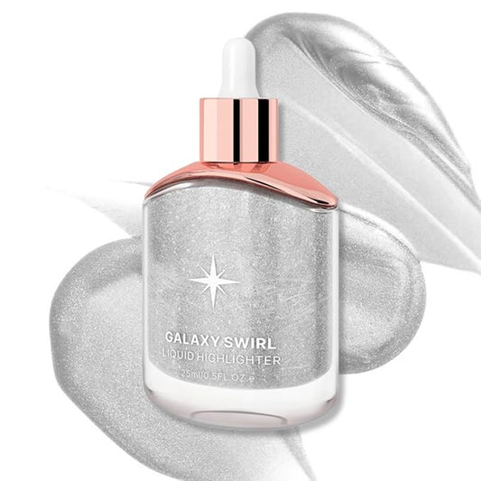 Liquid Highlighter Makeup, Long Lasting Multifunctional Luminous Glow Stick, Sparkly Glitter Body Face Shimmer Liquid Luminizer Sticks, Waterproof, Smooth, Blendable Cream Illuminator 01#