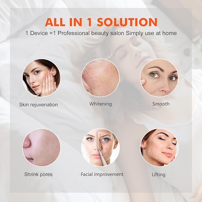 Holsn LED Light Therapy for Face Body with Spray 7 Color LED Face Mask Light Therapy,Cycle Therapy Light & Time Preset & Adjustable LED Brightness Red Light Therapy Face Mask Beauty Salon Home SPA