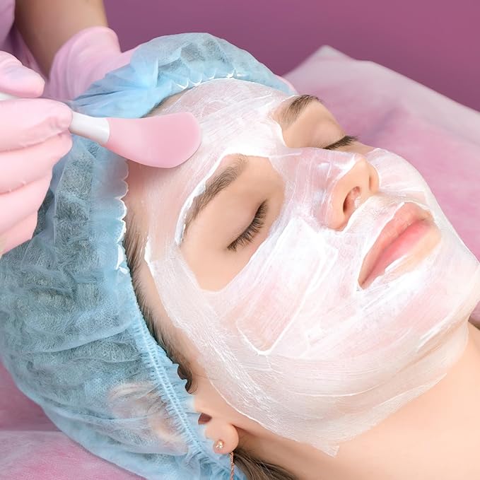 Silicone Face Exfoliator Scrubber, Face Mask Brush Applicator, Facial Cleansing Brush for Blackhead Skin Care, Makeup, Mud, Body Lotion, DIY Mask for Women -Pink