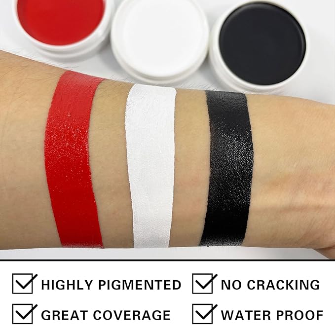 Red Face Body Paint Halloween Cosplay Clown Zombie