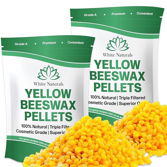 Yellow Beeswax Pellets 2lb (1lb in Naturals