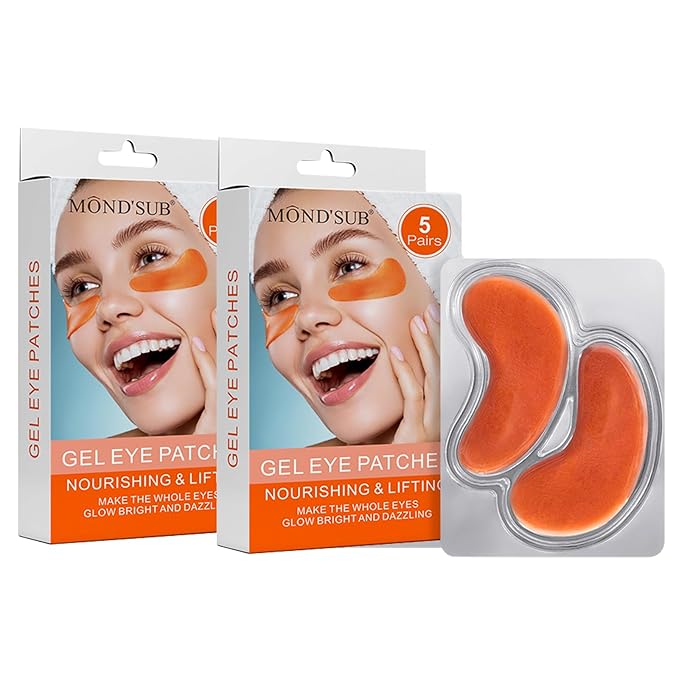 Premium Under Eye Patches, Gel Eye Patches Hydrating & Refresh for Puffy Eyes, Under Eye Bags & Dark Circles, Natural Collagen Eye Gels Pads, Crystal Anti-Aging Eye Mask (Light blue)