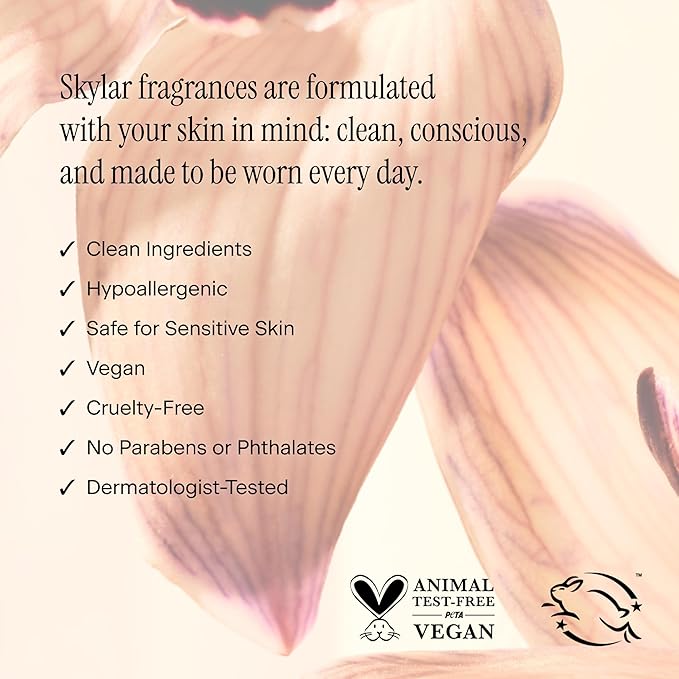 Skylar Nude Skin Eau de Parfum - Hypoallergenic & Clean Perfume for Women & Men, Vegan & Safe for Sensitive Skin, Notes of Pineapple, Vanilla, Coconut- 50mL /1.7 Fl oz