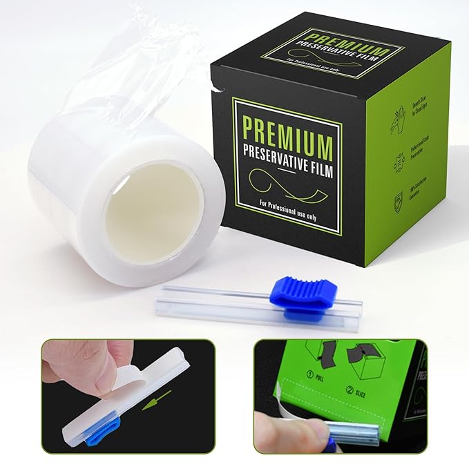 3 Pack Preservative Film Plastic Wrap for Eyebrow Lamination Lash Lift Lip Blush Tint Kit Semi Permanent Make Up PMU Supplies Microblading Kit 42mm Width 200 Meter (3 Pack)