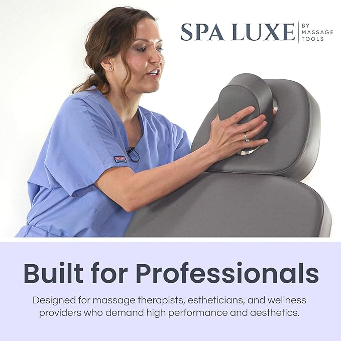 Medical Spa Exam Chair - Electric Massage Table for Spa Facial Solutions - 4-Motor Salon Bed with Remote Control, 2-Year Warranty - Esthetician Equipment for Medical Office - Gray