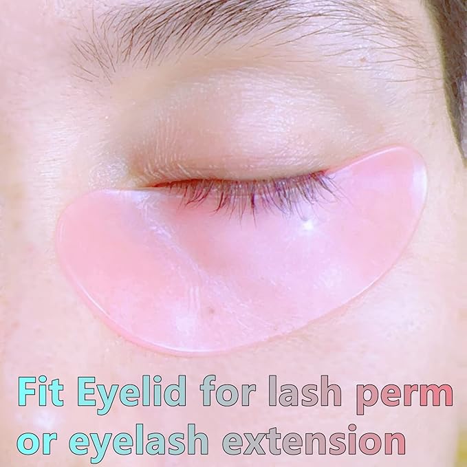 Under Eye Patches For Lash Lift Eyelash Extension Durable Gel Eye Pads Separate Upper & Lower Lashes Sticky Gel Eye Patch - Moon Shape Fit Eyelids Eyelash Mask Cover 4 Colors