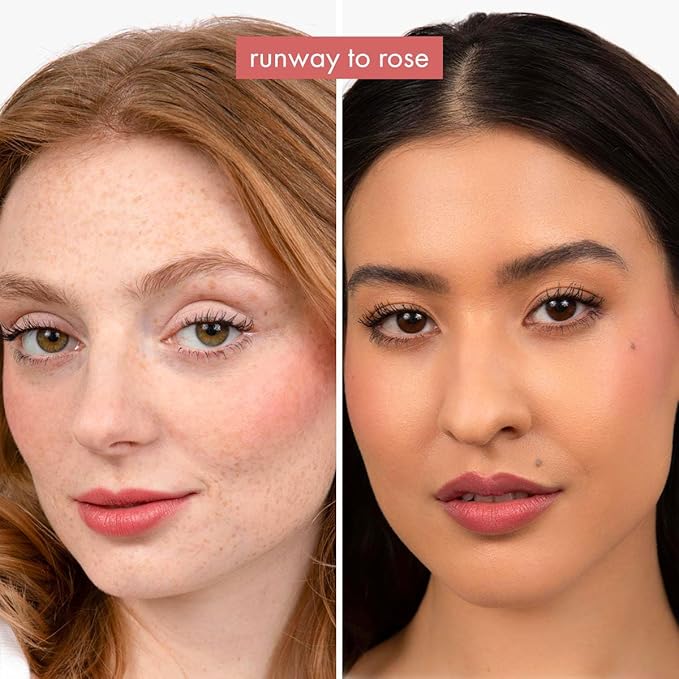 Subtl Beauty 4-in-1 travel makeup kit by subtl staks | eyeshadow duo, shine control powder, cream highlighter, lip and cheek | includes mirror lid and mini brush | stackable makeup designed for travel