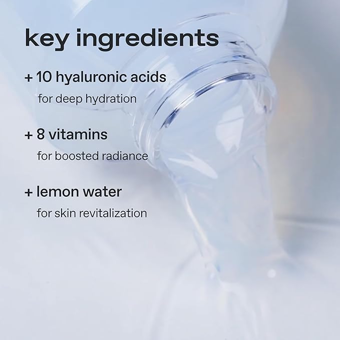 glow lemon vitamin toner | hydrating with hyaluronic acid | mild exfoliation | jeju lemon water for refreshing deep‑moisture | highly absorbent formula | cruelty‑free | 10 fl oz