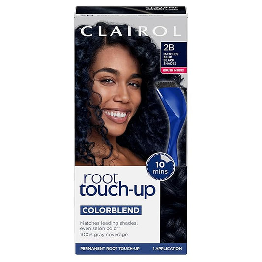 Clairol Root Touch-Up by Nice'n Easy Permanent Hair Dye, 2B Blue Black Hair Color, Pack of 1