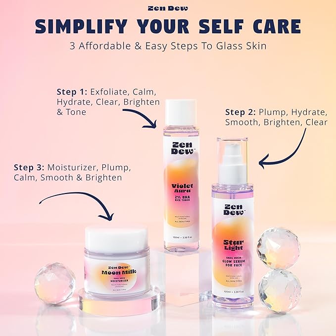 Star Light Snail Mucin Face Serum with Blue Light Skin Defense, 3.38 Oz – Silky Smooth Korean Glow Serum that Restores Moisture and Leaves Skin Brighter, Plumper, Soothed and Smooth