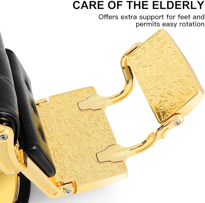 Artist hand Barber Chair Salon Chair Spa Equipment Vintage Heavy Duty Barber Chair(Gold)