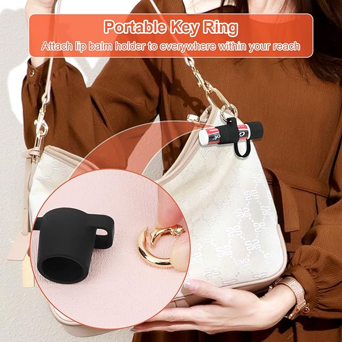 Desing Wish Silicone Lip Balm Holder Black