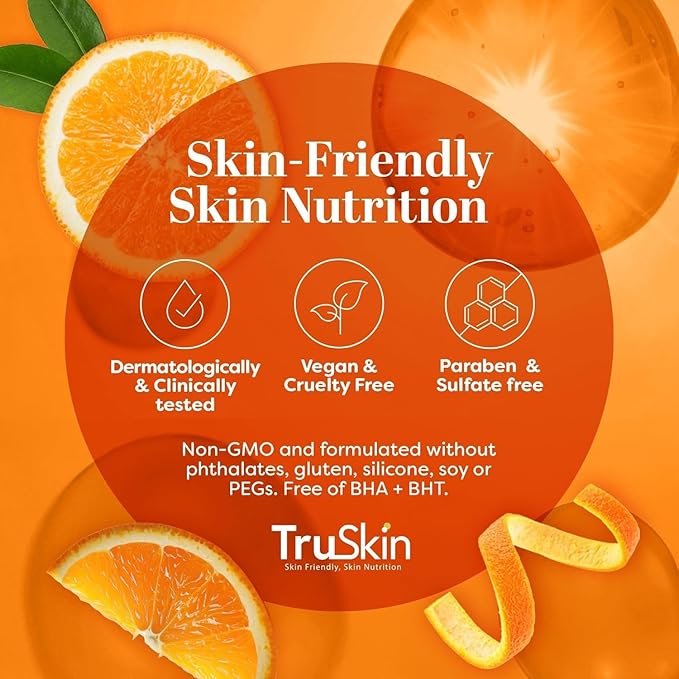 TruSkin Vitamin C Night Cream – Skin’s Natural Collagen Supporting Blend with Cocoa Butter, Vitamin B5, Botanical Essential Oils – Brightening and Hydrating Face & Neck, Firmer-Feeling Skin, 2 fl oz