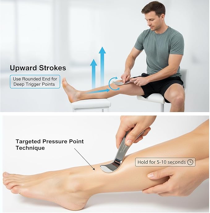 BYYDDIY Stainless Steel Gua Sha Muscle Scraper Tool,Scar Tissue Tool,Physical Therapy Tools,Muscle Scraping Tool,Guasha Massage Scraper,IASTM Tools,Skin Scraping Tool,Soft Tissue Massage Tool