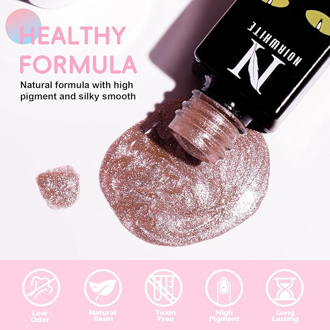 Cat Eye Gel Nail Polish, 28Pcs Glitter Pink Red Purple Green Blue Silver Sparkle Colors Gel Nail polish Set with Magnet Base Top Coat Soak Off UV LED Light Nail Art Salon Manicure DIY Home