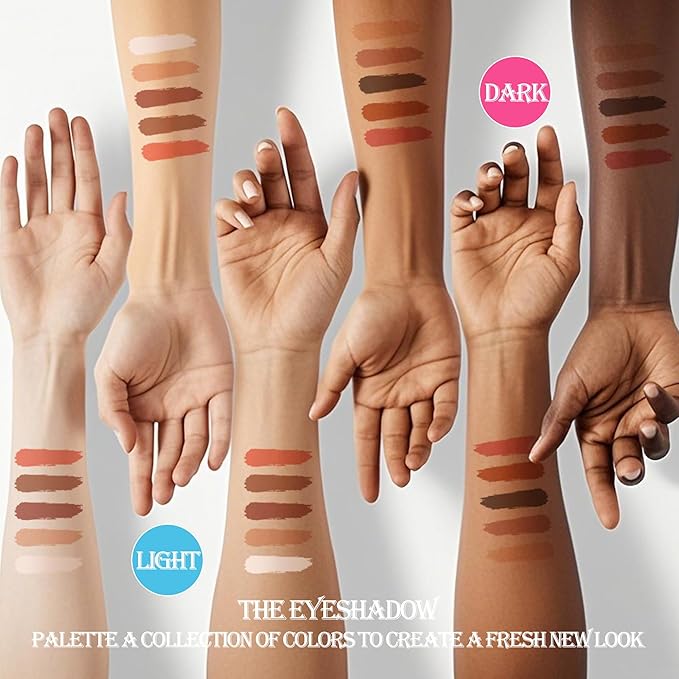 VIOLA HOUSE All In One Face Palette,Velvety-Smooth Buildable & Blendable Formulas,Bronzer,Eye shadow,Highlight 8.5g (Light)