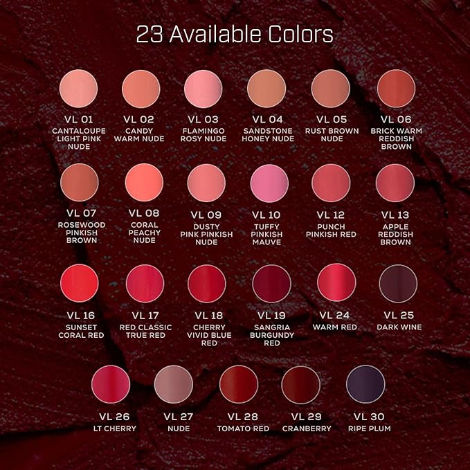 Radiant Professional Advanced Care Lipstick - Ultra Nourishing, Moisturizing Long Lasting Matte Lipstick With Vitamin E- UVA UVB Filters - VELVET (12 PUNCH - PINKISH RED)