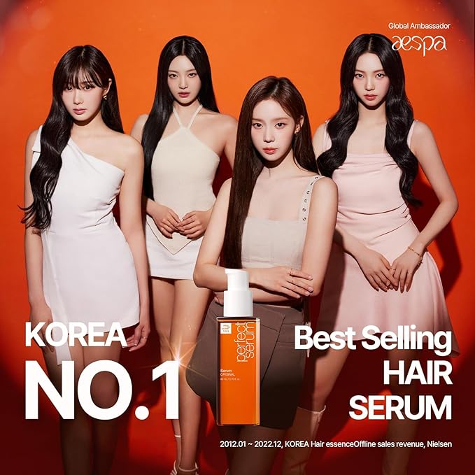 Mise En Scene PerfectSerum Original - HairOil for Frizzy & Dry, Hydration and Nutrition Hairy Essence for Damage Care, Korean HairCare Product, Hair Serum 2.71 Fl. Oz.