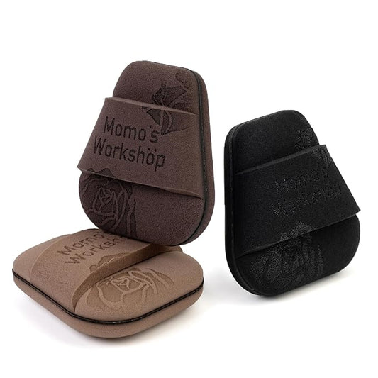 Mini Trapezoidal Makeup Sponge Set,Dual-Use Mini Rubycell Sponge for Foundation/Concealer/Blush,Soft, Even Application for Liquid & Cream Products,3pcs Mini Concealer Puffs & Storage Case