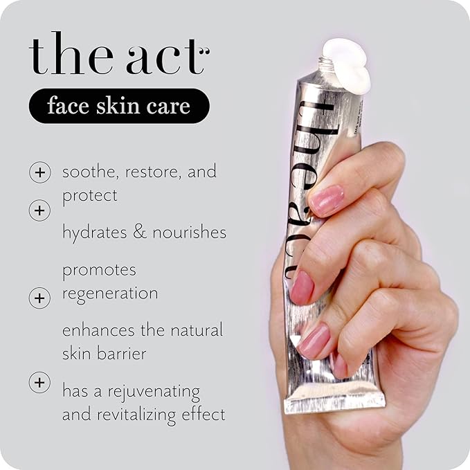 The Act Hand Cream for Women & Men, Lamellar Technology with Vitamins A & E for Deep Hydration and Anti-Aging, Moisturizing, Organic, Vegan (2 Fl Oz, Subtle Herbal)