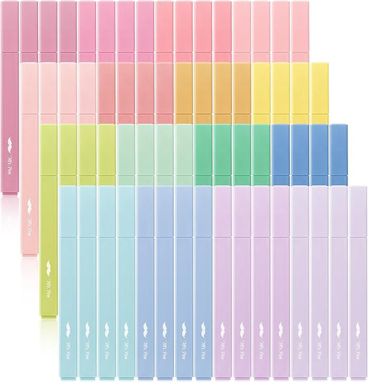 Mr. Pen- Aesthetic Highlighters, 64 Pack, Chisel Tip, Pastel Colors, Bulk Cute Highlighters Assorted Colors, Back to School Supplies